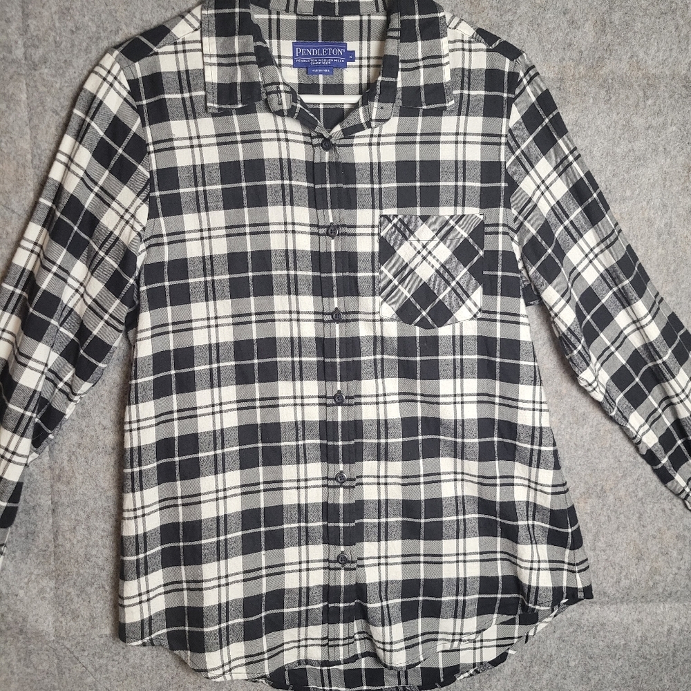 Pendleton Plaid Button Up Shirt Women's Size M Acedamia Preppy Cabincore